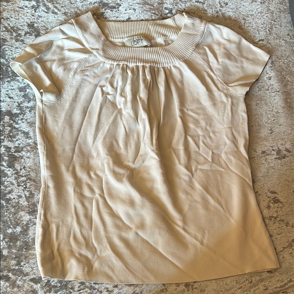 LOFT Women's Cream Top